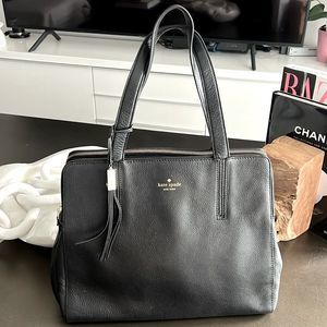 Kate Spade Black Leather Tote Bag